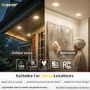 Ensenior 5/6 Inch 5CCT LED Can Lights with Night Light 24 Pack, Retrofit Led Recessed Lighting, Baffle Trim, Dimmable, 9W=110W, 1000LM (24, 6 Inch)