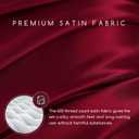 MR&HM Satin Bed Sheets, King Size Sheets Set, 4 Pcs Silky Bedding Set with 15 Inches Deep Pocket for Mattress (King, Burgundy)