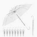 Clear Wedding Umbrellas Bulk, High-Visibility Transparent Rain Umbrella, Firm and Durable, Easy Operation, Large Clear Umbrella for Wedding Bride Groom Photography Golf Outdoor