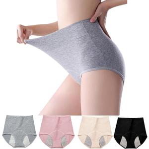 Women's Washable Incontinence Underwear 4 Pack, Leakproof Ladies Panties High Waist, Incontinence Protective Briefs for Minor Bladder Leak(XL) (X-Large, Black/Grey/Pink/Beige)