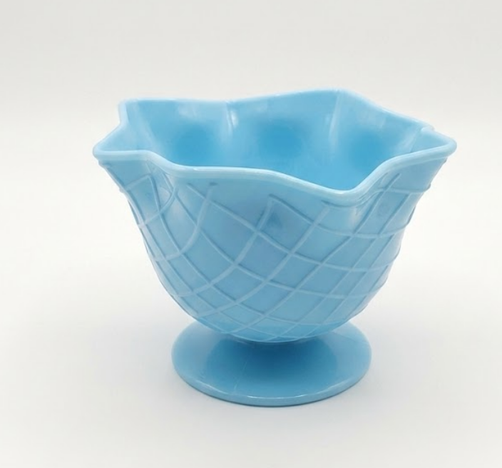 Ceramic Ice Cream Bowl, Plastic, Pack of 10 Blue