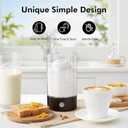 Cold Foam Maker, 9oz Automatic Cold Milk Frother Handheld-free, Electric Whisk Drink Mixer for Lattes,Cappuccinos,Macchiato (Deep Black)