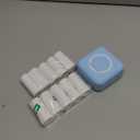 AURTEC Mini Thermal Printer, Portable Wireless Bluetooth Inkless With 3 Rolls of Sticker and 3 Rolls of Thermal Paper, Compatible With Android/iOS, Pocket for Memo and More Blue