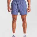 Ouber Men's Athletic Running Shorts Quick Dry Workout Shorts 5" Gym Shorts with Zip Pockets (Blue, XS)