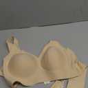 Vertvie Jelly Bras for Women Plus Size Minimizer Soft Wireless Push Up Bra Full Supportive Older Lift Back Coverage Bralette (40C, Skin)