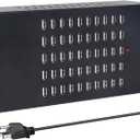 50 Port 200 Watt (40A) USB Charging Station, High Power Fast Charger Block, Multiple Desktop Charging Station with Smart IC Protection, Suitable for Hotels, Schools, Offices & Retail Stores