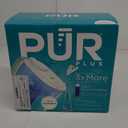 PUR Plus 11-Cup Water Pitcher, 1 Lead-Reducing Filter, Cleaner, Great-tasting Water, Dishwasher Safe, Powerful Filtration, Filter Change Light Indicator, LockFit Cap Design - White