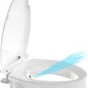 Ansffer Raised Toilet Seat Bidet 2.91in, Elongated Bidet Toilet Seat, 3 Wash Mode, Soft Close & Quick Release, no Electric, Adjustable Anti-Slip Pad, Home/Commercial Use for Senior, 18.5inch, White