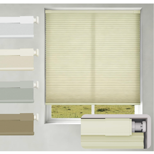 No Drill No Tools Light Filtering Cellular Shades,Cordless Blinds for Indoor Windows,Thermal Insulation Window Shades Honeycomb Blinds for Bedroom,Office,Home,Light Beige,16" w x 36" h