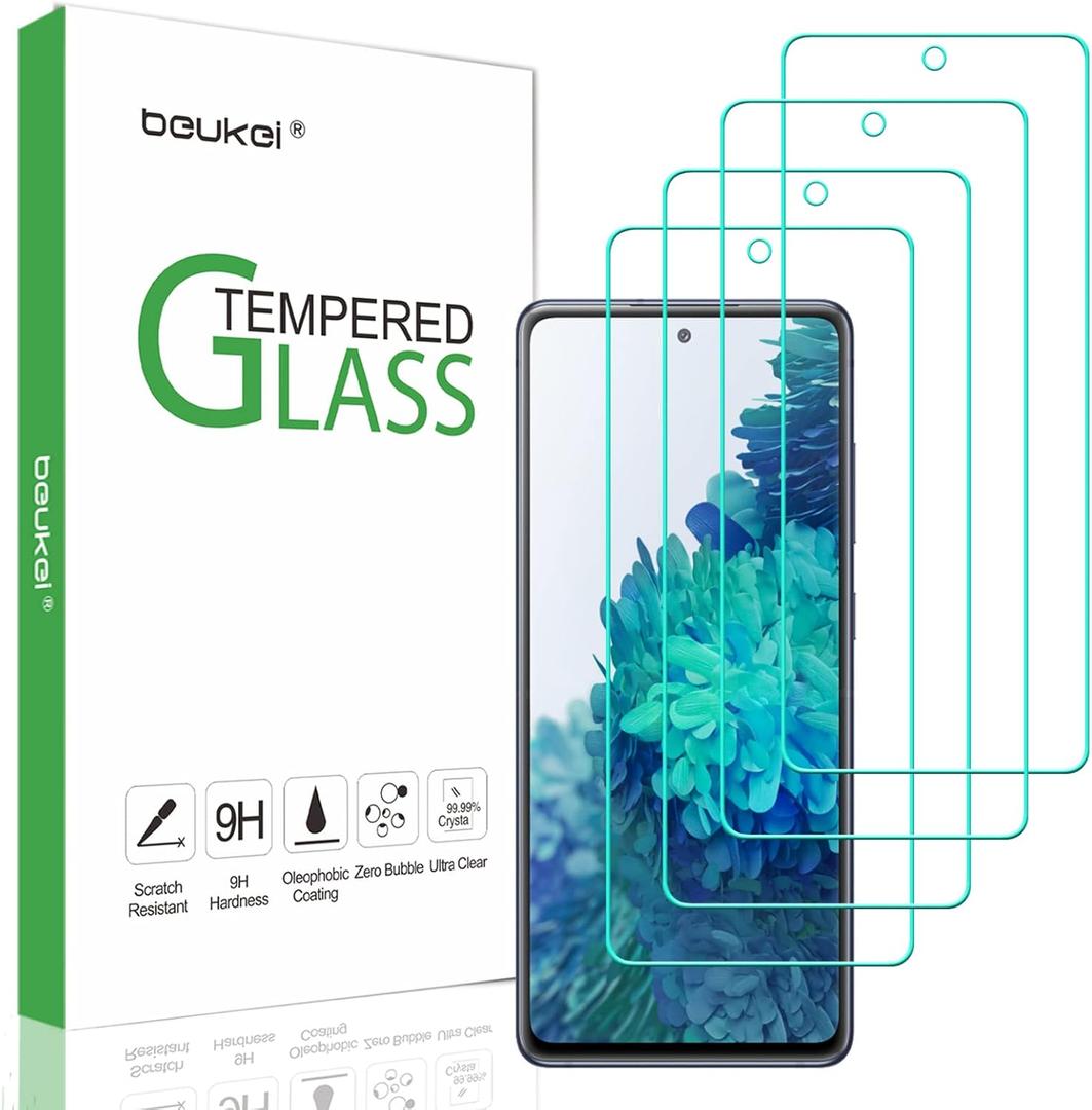 (3 Pack) Compatible for Samsung Galaxy S20 FE 5G / Galaxy S20 FE 5G UW [ Not Fit S20/S21FE/S21] Screen Protector Tempered Glass,Touch Sensitive,Case Friendly, 9H Hardness