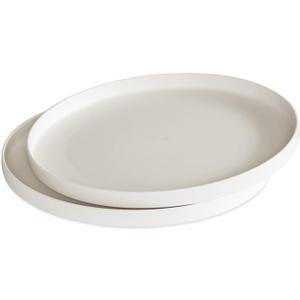 Nordic Ware 10-Inch Meal Plate, Set of 2, White, Microwave Safe Polypropylene