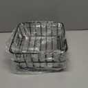 2 Pack Napkin Holder for Table, Napkin Holders for Paper Napkins, Flat Metal Black Napkin Holders for Kitchen & Dining Table, 6.9" x 6.9" x 2.2" Inside Size (Black)