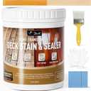 DWIL Water Based Wood Stain, Semi-Transparent Outdoor Wood Stain and Sealer in One, Fast Drying, Non-Toxic, Low Odor, Waterproof and Weather Resistant for All Wood Surfaces (32Oz Cedar Wood)