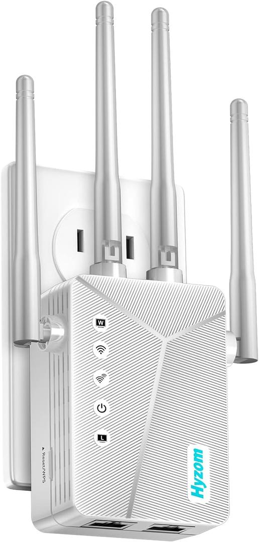 WiFi Extender Signal Booster with Ethernet Port, Wireless Internet Repeater, Works with Any Router