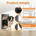Dog Door for Large Dogs, Large Black Aluminum Frame Pet Door with 2-Way Lock, Easy Install on Interior Door/Screen/Wall, Weatherproof Magnetic Flap