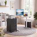 3-Drawers File Cabinet with Lock, Filing Cabinet for Home Office