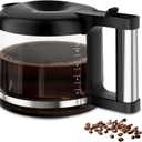 10-Cup Coffee Pot Replacement for De'Longhi COM532M 3066 3067 3093 3094 3111 3112 KF140 KF863 & BCO Series, Glass Carafe Compatible with De'Longhi Coffee Maker Espresso Machine