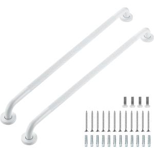 Grab Bars for Shower, 2 Pack 32-Inch Anti Slip Shower Handles for Elderly, Safety Shower Grab Bar, Stainless Steel Handicap Grab Bars for Bathroom (White 1" Diameter)