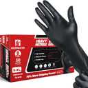 Industrial Nitrile Gloves  Heavy Duty Disposable Mechanic Gloves with Diamond Texture (Large)