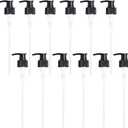 BENECREAT 12pcs Replacement Pumps 28-400 Dispenser Pumps for Soap, Lotion, Shampoo, Kitchen and Bathroom - Black Plastic