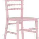 Flash Furniture Childs Pink Resin Party and Event Chiavari Chair for Commercial & Residential Use, Pink (Set of 2)