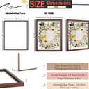 Floating Frame 16x20 Real Double Glass Floating Picture Frame 18x24 Shadow Box Pressed Flowers Frames Floater Maple Wood Frame 16x20 Bouquet Frames For Wedding Memory