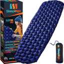Ultralight Sleeping Mat - Inflatable & Compact Camping Air Mattress for Backpacking, Hiking- New (Blue)