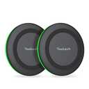 Yootech [2 Pack] Wireless Charger,10W Max Wireless Charging Pad Compatible with iPhone 17/17 Pro/17 Pro Max/Air/16/15/14/13/SE 2022/12/11,Samsung Galaxy S25/S24,for AirPods Pro 3(No AC Adapter)