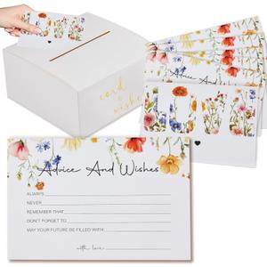 Bridal Shower Games Advice And Wishes Cards Wedding Shower Games 50 Guests Wedding Advice Cards Love is in Bloom