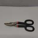 ZKH 8 Inch Tin Snips, Alloy Steel Forged Heavy Duty Metal Shears with Comfortable Two-Color PVC Dipped Plastic Handle, Metal Snips for Cutting Sheet Metal