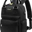 LOVEVOOK Mini Backpack for Women Stylish Waterproof Backpack Purse with USB Port, Cute Bookbag for College School Travel (11 Inch, Black)