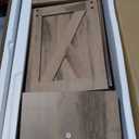 VASAGLE Buffet Cabinet, Coffee Bar Storage Cabinet, Sideboard with 2 Sliding Barn Doors, Adjustable Shelves, 13 x 39.4 x 31.5 Inches, for Living Room, Camel Brown and Ink Black ULSC092B50