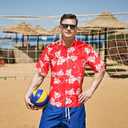 Jeyiour 4 Pcs Mens Hawaiian Shirts Unisex Summer Casual Short Sleeve Button Shirts Printed Tropical Vacation Clothing(Classic,XL)