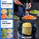 MOGAN 8-In-1 Electric Vegetable Cutter, Commercial Vegetable Slicer Fruit Slicer Machine, Veggie Food Processor Dicer Chopper Stainless Steel Blades for Slicing Shredder Dicing for Home and Kitchen