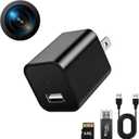 USB Charger Hidden Camera, 1080P Motion Detection Indoor Security Camera with SD Card Included, No WiFi/Monthly Fee, 106 Wide Angle, Local Storage Home Monitoring Device (2026 Upgraded)