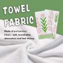 Dandelion Flower Kitchen Dish Towels Set of 2, Botanical Pink Green Floral Drying Hand Towel Baking Cooking Cloth, Spring Summer Bathroom Home Decoration 18'' x 26''