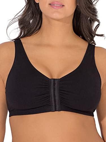 Fruit of the Loom Women's Multi-Pack Front Closure Cotton Bra 36