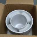 LE TAUCI Utensil Holder, 7.3"+5.4" Ceramic Kitchen Utensil Holder for Countertop, Large Cooking Utensil Crocks for Kitchen Counter Decor, Modern Utensil Organizer for Spatula, Set of 2, White