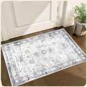 Istana Rug 2x3 - Navy Area Rugs - Foldable Rug for Bedroom Floor - Non-Shedding Washable Anti-Slip Carpet for Bedroom - Easy to Clean Carpets for Bedrooms with Soft Microfiber