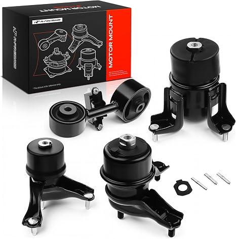 A-Premium Set of 4 Engine Motor Mount and Transmission Mount and Torque Strut Mount Kit Compatible with Toyota Camry 2002 2003 2004 2005 2006 L4 2.4L Sedan, Automatic Transmission