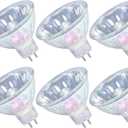 MR16 Halogen Light Bulb 50W 12V GU5.3 Base, 720 Lumens, Dimmable Spot Light for Track Lighting, Recessed, Cabinet and Display Fixtures  6 Pack