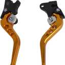 Aramox Clutch Brake Lever Handle, 1 Pair of 22mm 7/8" Universal Motorcycle Clutch Drum Brake Lever Handle (Gold)
