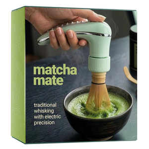 Matcha Mate Electric Powered Bamboo Whisk  Traditional Whisking with Electronic Precision  Rechargeable Portable Tea Frother, Stirrer, Mixer, Making Machine Set Accessories Kit  Gift (Gift Set)