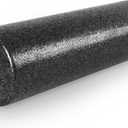 ProsourceFit High Density Foam Rollers 18 - inches long, Firm Full Body Athletic Massage Tool for Back Stretching, Yoga, Pilates, Post Workout Muscle Recuperation, Black