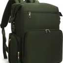 CEI-CEI Neoprene Diaper Bag Backpack with Insulated Pockets, Large Newborn Baby Maternity Bags Travel Tote with Changing Pad (Army Green)