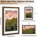 14x22 Picture Frame Set of 2, Wood Frame with Real Glass, Wide Border, 14X22 in