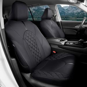 for 2025 2024 Toyota Grand Highlander Seat Covers Only for 8-Seat, for Toyota Grand Highlander Accessories 2025 2024, Black, Full Set