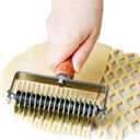 Stainless Steel Lattice Dough Cutter with Wood Handle, Pie & Pizza Pastry Roller maker, Bread Biscuit Maker