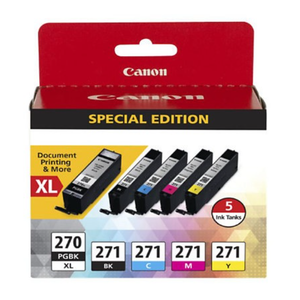 Canon PGI-270 XL/CLI-271 5-Pack Special Edition Pack - 5-pack - Black, Yellow, Cyan, Magenta, Pigmented Black - Original