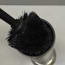 Stain Nickel Toilet Brush and Holder，Extra Long Handled Toilet Brush for Bathroom，Stainless Steel Heavy Duty Toilet Bowl Brush,Deep Cleaning Modern Toilet Cleaner Brush Space Saving, Covered Brush